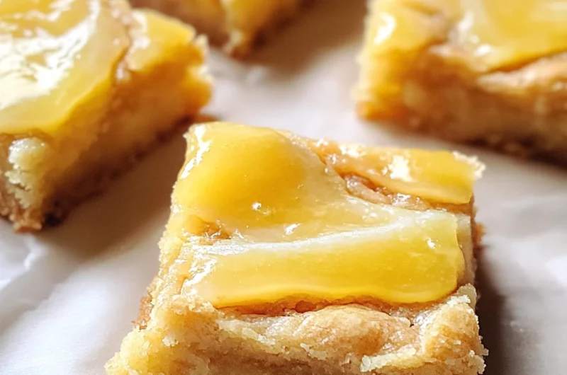 Lemon Curd Blondie Bars