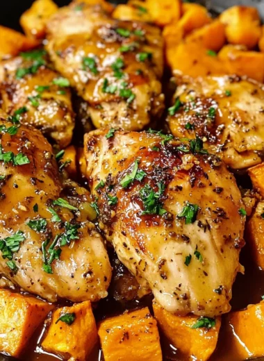 Maple-Glazed Chicken with Sweet Potatoes