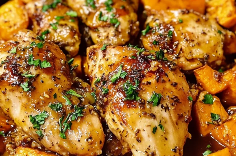 Maple-Glazed Chicken with Sweet Potatoes