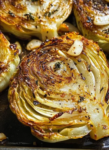 Oven Roasted Garlic Cabbage Steaks