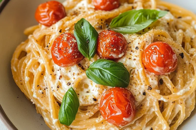 Roasted Tomato and Garlic Ricotta Pasta