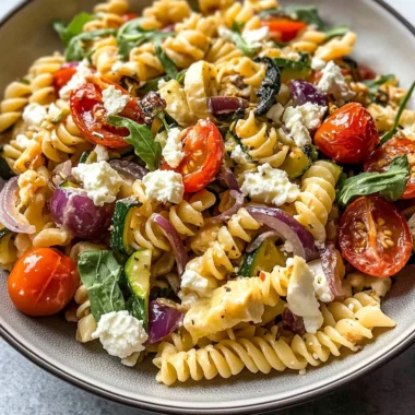 Roasted Veggie Pasta with Feta