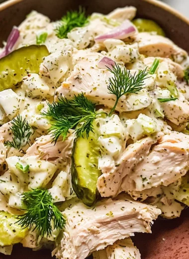 Savory Dill Pickle Chicken Salad