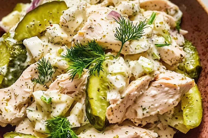 Savory Dill Pickle Chicken Salad