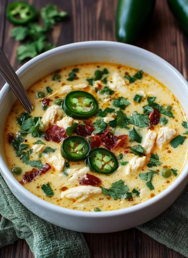 Spicy Jalapeño Popper Chicken Soup