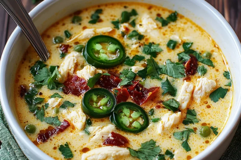 Spicy Jalapeño Popper Chicken Soup