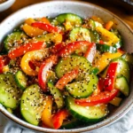 Viral TikTok Cucumber & Bell Pepper Salad