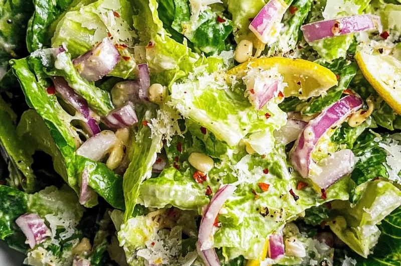 5-Minute Lemon Parmesan Lettuce Salad