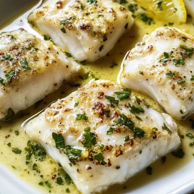 Baked Cod in Coconut Lemon Cream Sauce