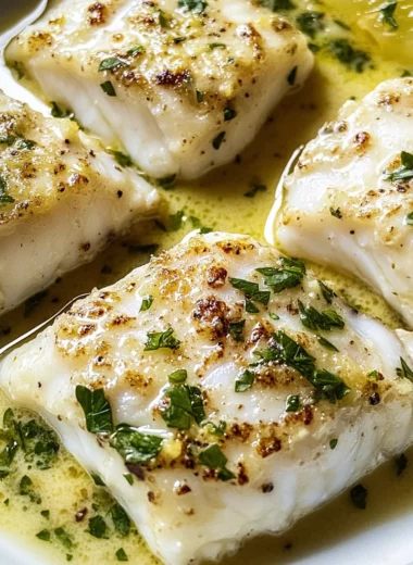 Baked Cod in Coconut Lemon Cream Sauce