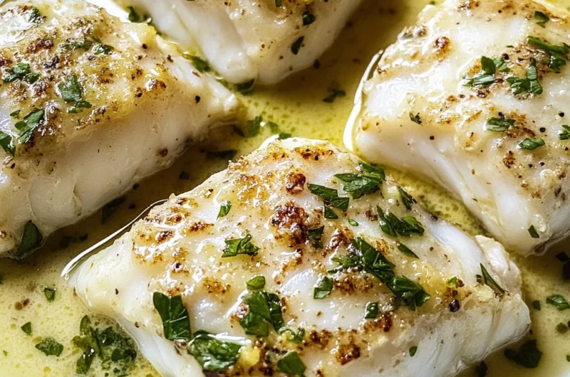 Baked Cod in Coconut Lemon Cream Sauce