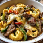 Cheesesteak Tortellini in Rich Provolone Sauce