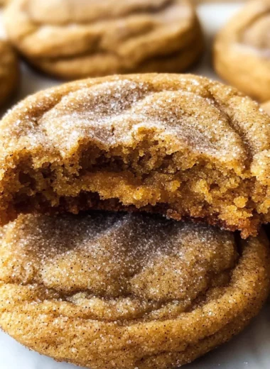 Chewy Pumpkin Snickerdoodle Cookies