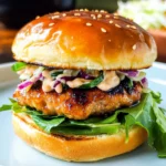 Chicken Teriyaki Burgers with Sesame Slaw