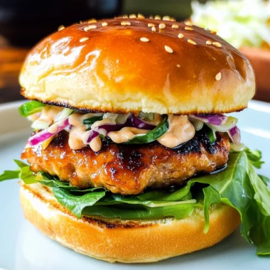 Chicken Teriyaki Burgers with Sesame Slaw