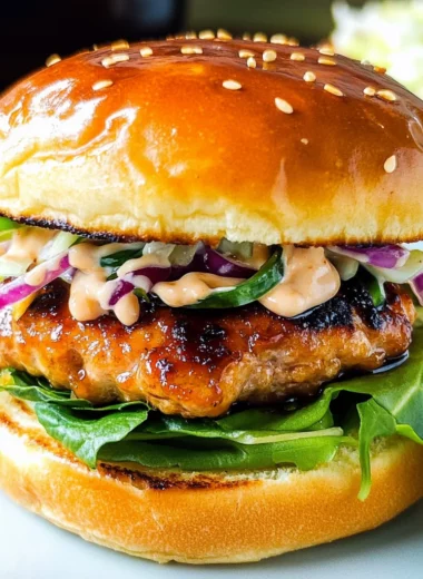 Chicken Teriyaki Burgers with Sesame Slaw