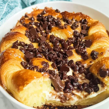 Chocolate Croissant Breakfast Bake
