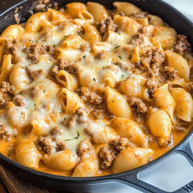 Creamy Beef and Shells