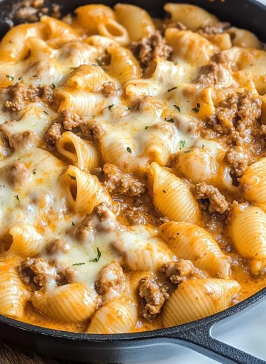 Creamy Beef and Shells
