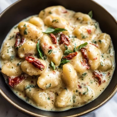 Creamy Sun-dried Tomato and Basil Gnocchi