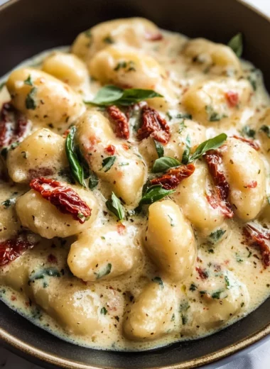 Creamy Sun-dried Tomato and Basil Gnocchi