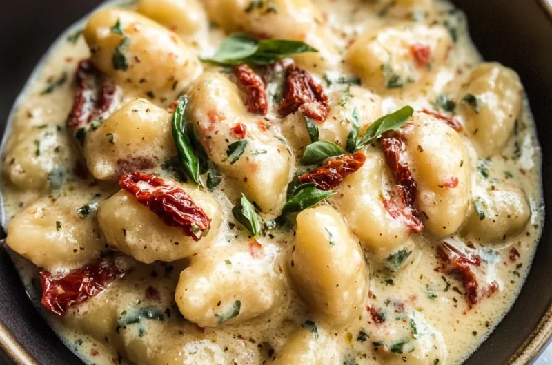 Creamy Sun-dried Tomato and Basil Gnocchi