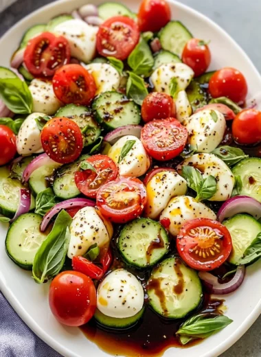 Cucumber Caprese Salad