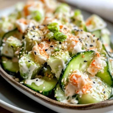 Easy California Roll Cucumber Salad