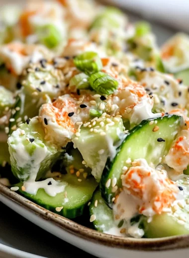 Easy California Roll Cucumber Salad