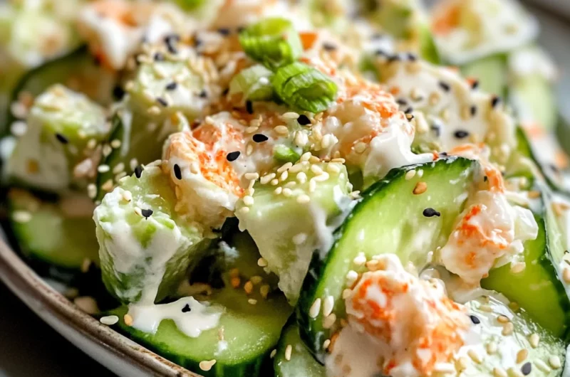 Easy California Roll Cucumber Salad