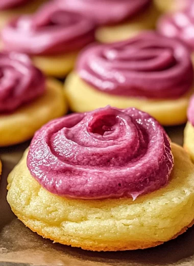 Easy Lemon Cookies Raspberry Frosting