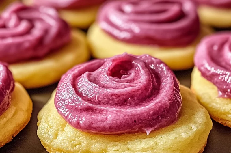 Easy Lemon Cookies Raspberry Frosting