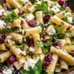 Feta & Cranberry Rigatoni Salad with Lemon Vinaigrette
