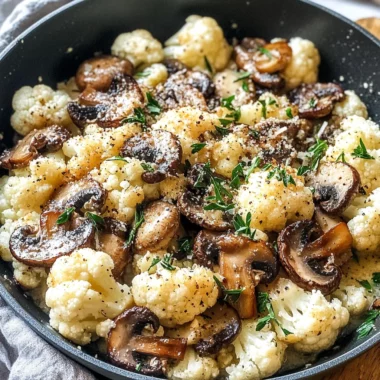 Garlic Cauliflower Mushroom Skillet: Quick & Delicious Dish