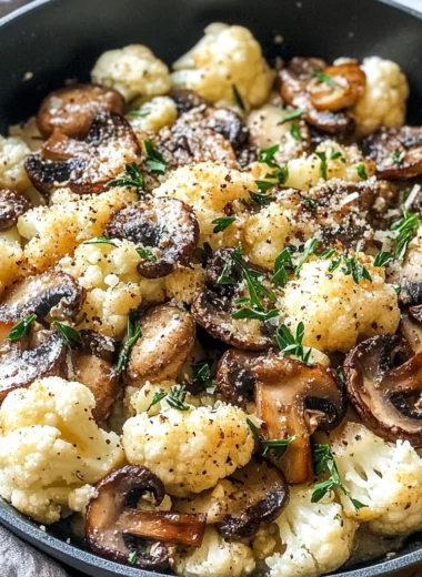 Garlic Cauliflower Mushroom Skillet: Quick & Delicious Dish