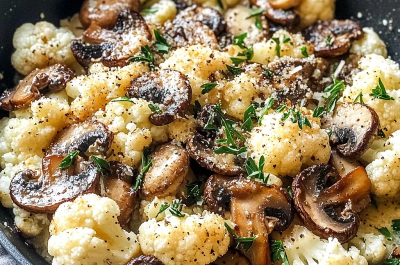 Garlic Cauliflower Mushroom Skillet: Quick & Delicious Dish