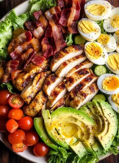Grilled Chicken Cobb Salad with Honey Dijon {Paleo, Whole30 Option}