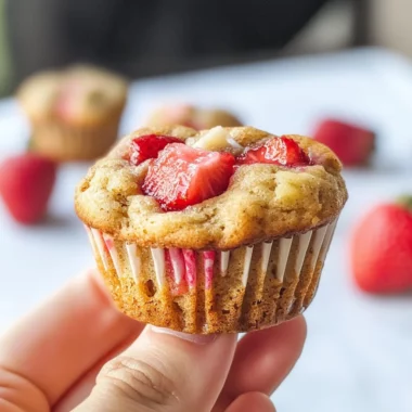 Healthy Strawberry Banana Yogurt Muffins