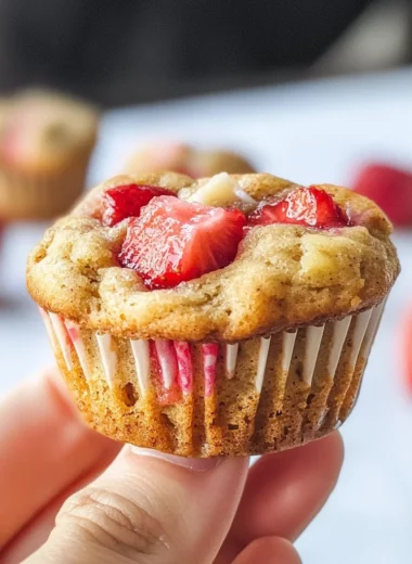 Healthy Strawberry Banana Yogurt Muffins