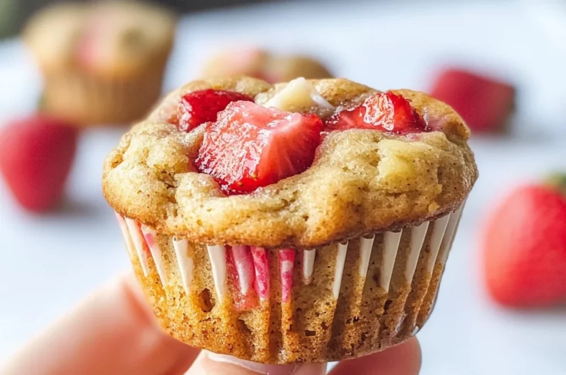 Healthy Strawberry Banana Yogurt Muffins