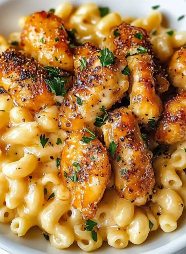 Honey Pepper Chicken Mac and Cheese