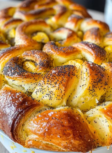 Lemon Poppy Seed Pull-Apart Bread