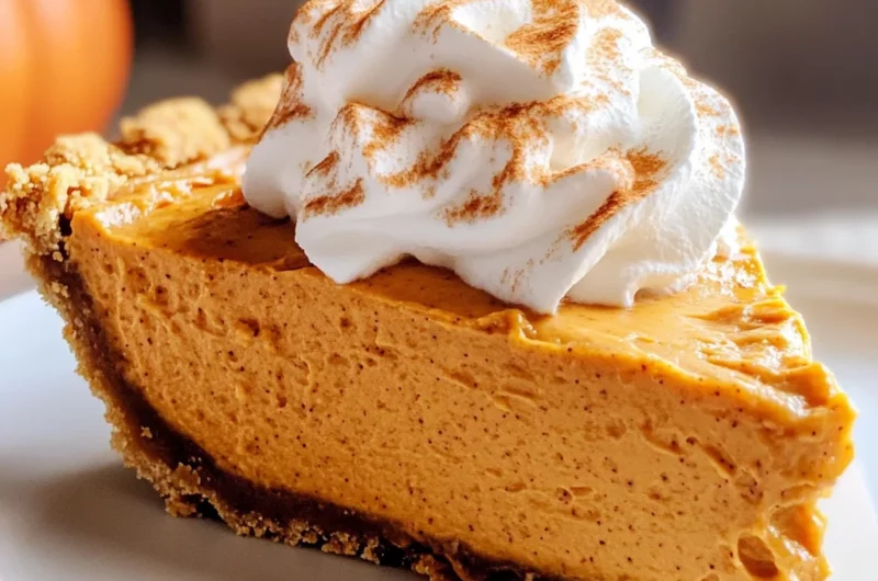 No Bake Marshmallow Pumpkin Pie