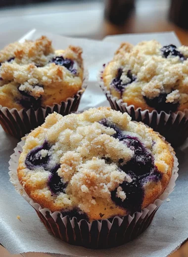One-Bowl Blueberry Sourdough Muffins