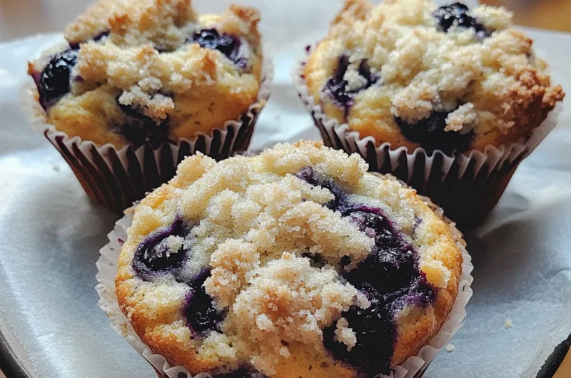 One-Bowl Blueberry Sourdough Muffins