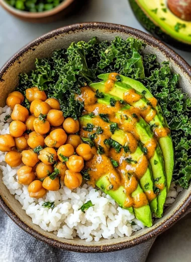 Peanut Chickpea Buddha Bowl