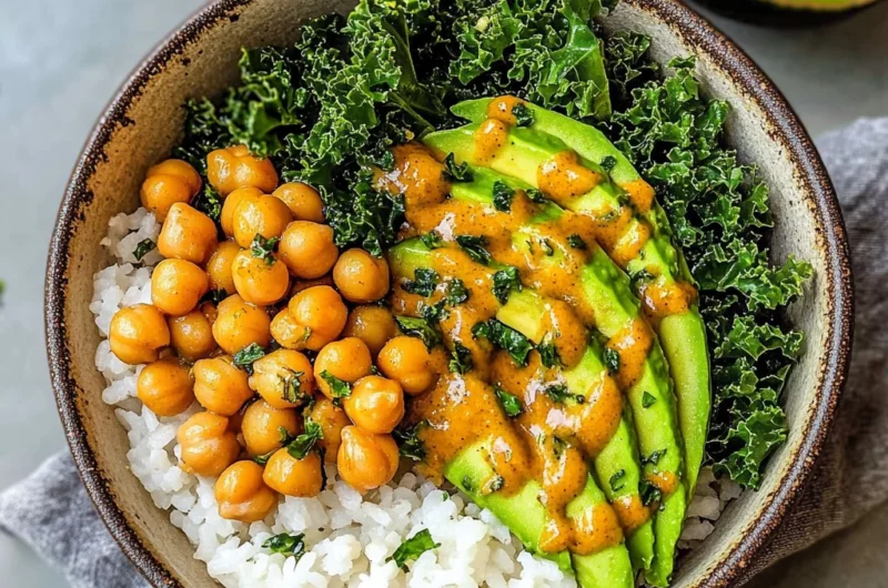 Peanut Chickpea Buddha Bowl