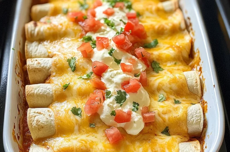 Queso Chicken Enchiladas