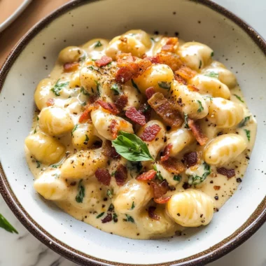 Roasted Garlic Cream Sauce with Gnocchi