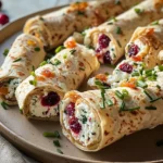 Savory Christmas Cranberry Roll Ups